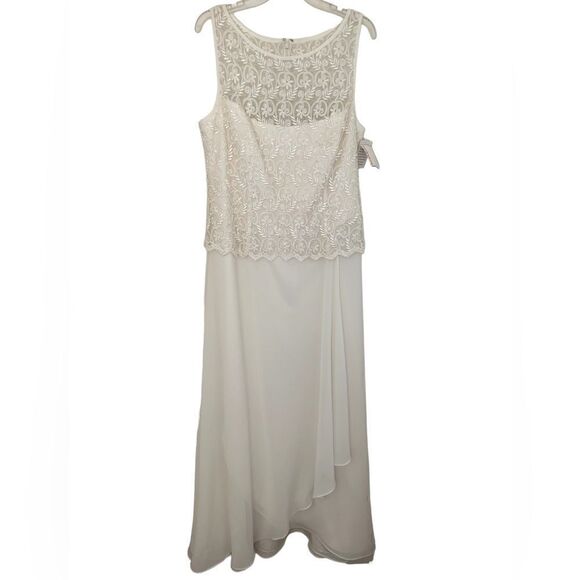 David’s Bridal Michaelangelo Ivory Lace Embroidered Sequin Wedding Dress 16 - Picture 1 of 12